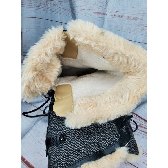 JBU By Jambu Memory Foam Cloth Style Faux Fur Boots Size 7.5 - Picture 3 of 12